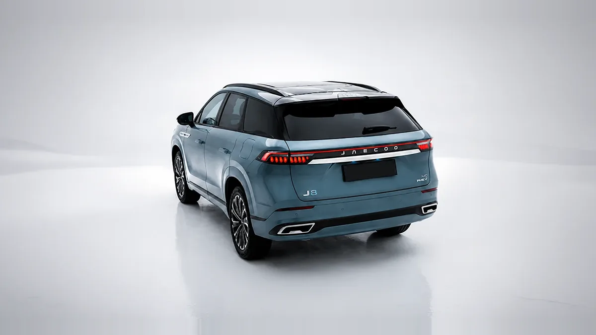 Jaecoo 8 PHEV Exclusive 1.5 TGDI 3DHT AWD 7p. en renting en Barcelona — Lateral