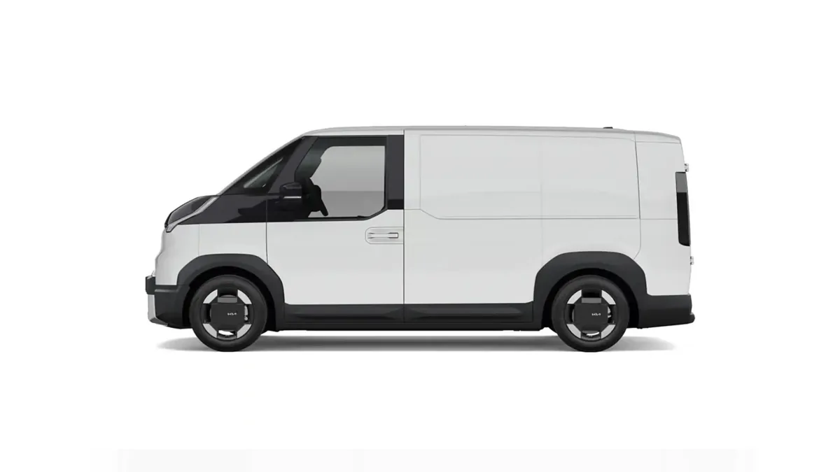 Kia PV5 Cargo L2H1 LR Essential en renting en Barcelona — Lateral