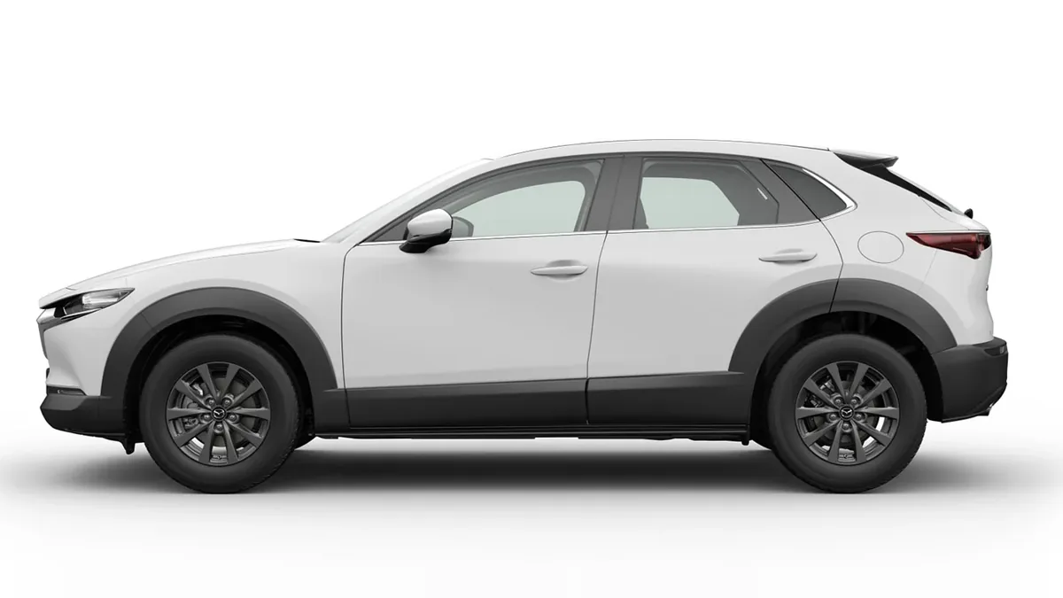 Mazda CX 30 2.5L e-SkyAct G MHEV 103kW Prime-Line en renting en Barcelona — Lateral