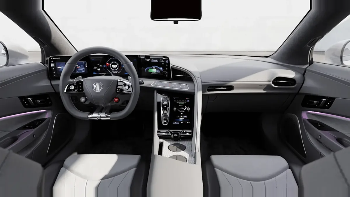MG Cyberster Trophy Single Motor en renting en Barcelona — Interior