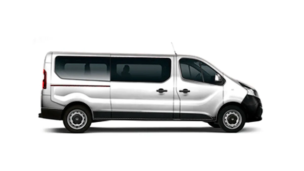 Nissan Primastar Combi 9 L2H1 N-Connecta 150CV II en renting en Barcelona — Delantera