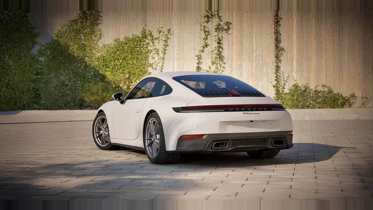 Porsche 911 Carrera en renting en Barcelona — Trasera